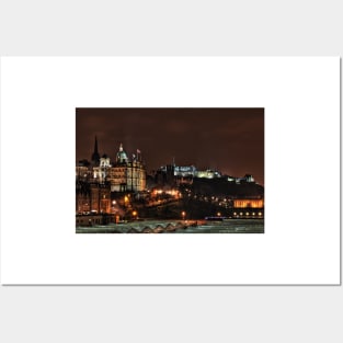 Edinburgh Castle at Night - Scottland Posters and Art